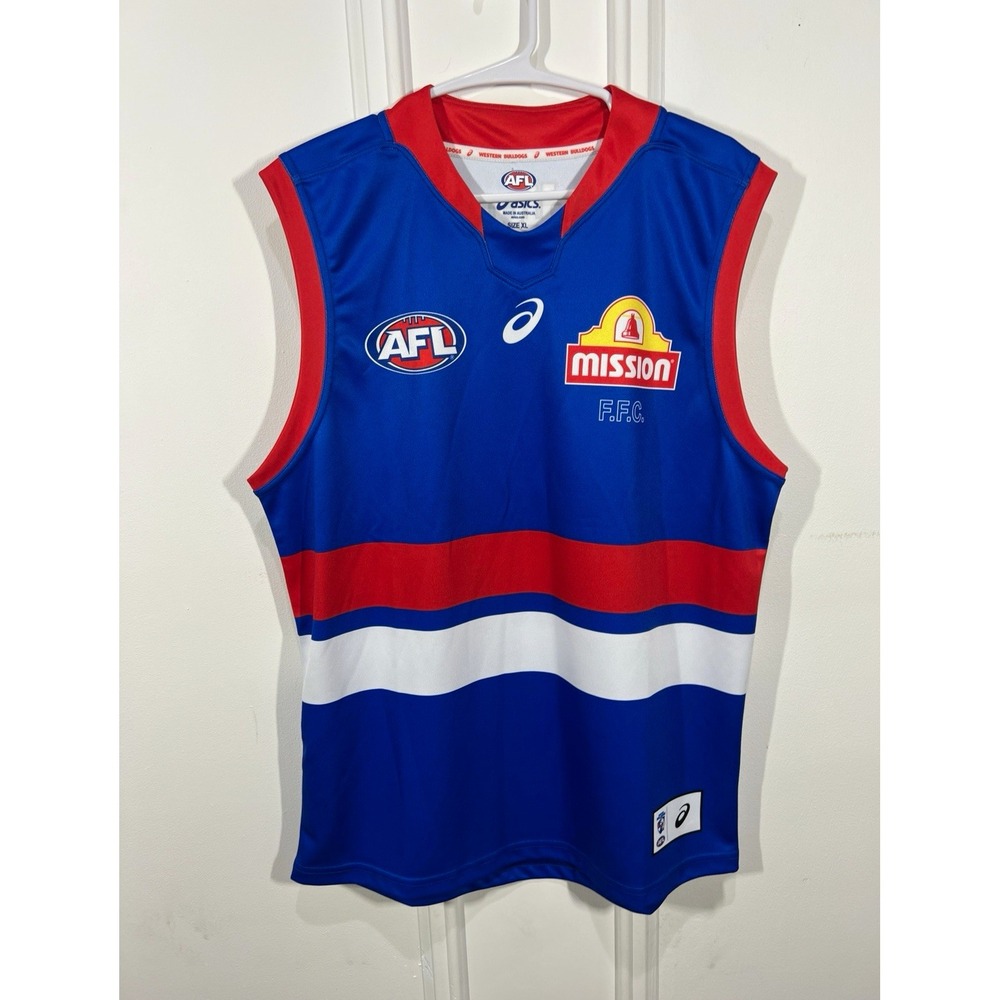 Western Bulldogs AFL Asics Jersey Mens XL #6 Bailey Smith Mission CoinSpot